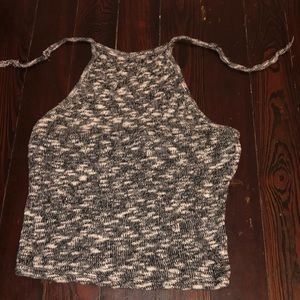 Grey and white tank top